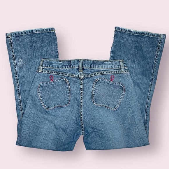 pink apple bottoms denim capris size 9/10 - Picture 1 of 4
